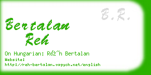 bertalan reh business card
